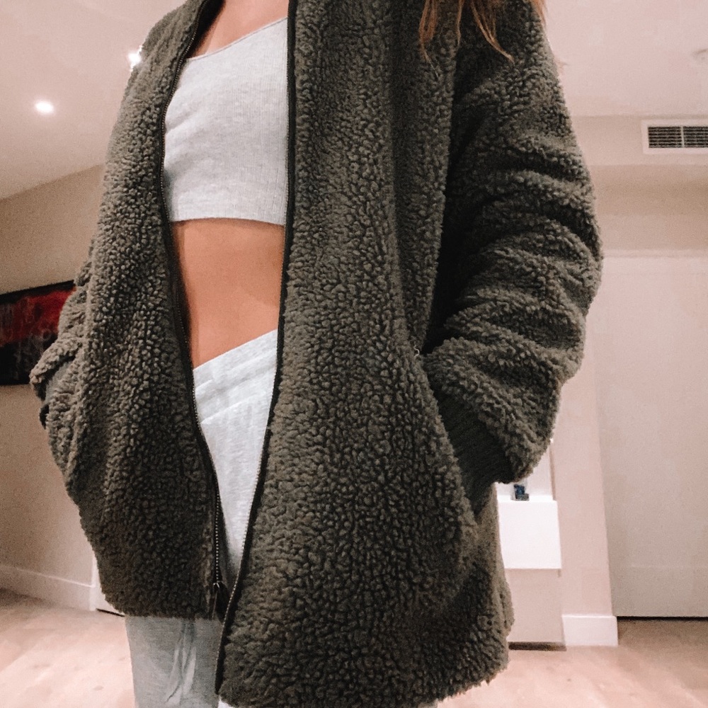abercrombie & Fitch fuzzy jacket